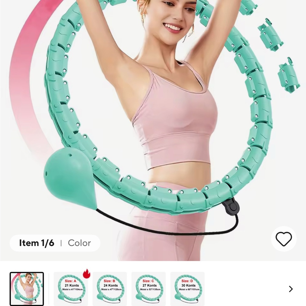 Adjustable Green Fitness Hoop